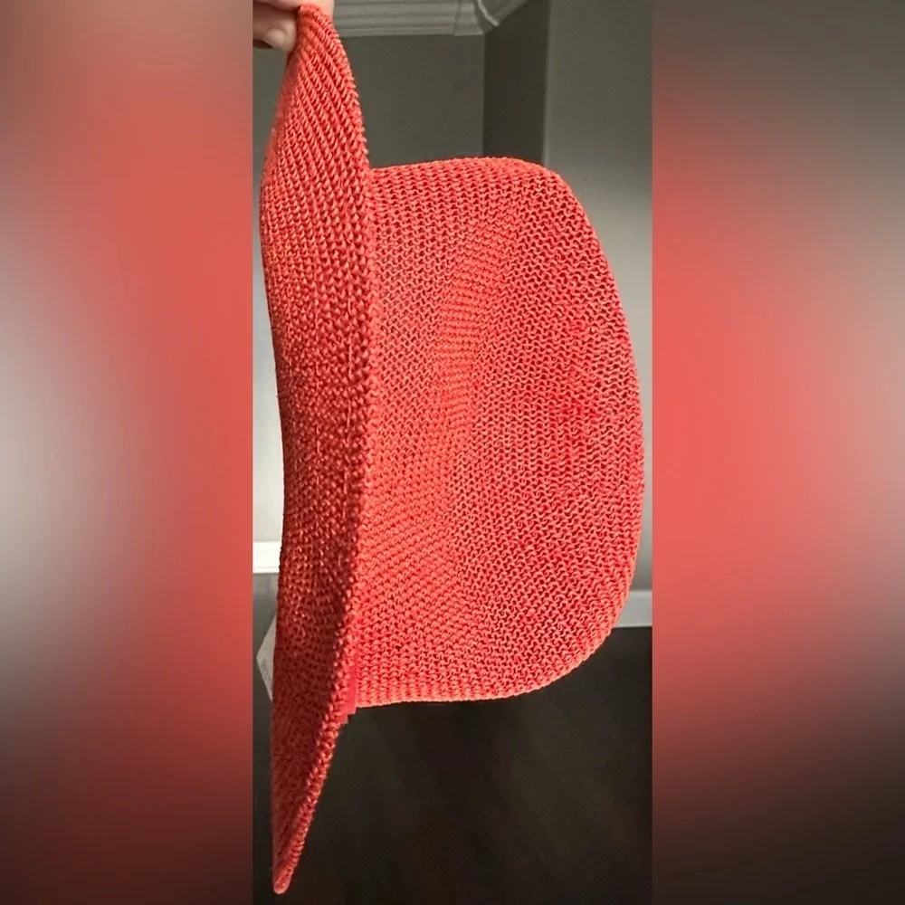 ‼️RARE‼️🎸ANTHROPOLOGIE🎸🔥NWT🔥Mesh Nubby Fedora in Burnt Orange